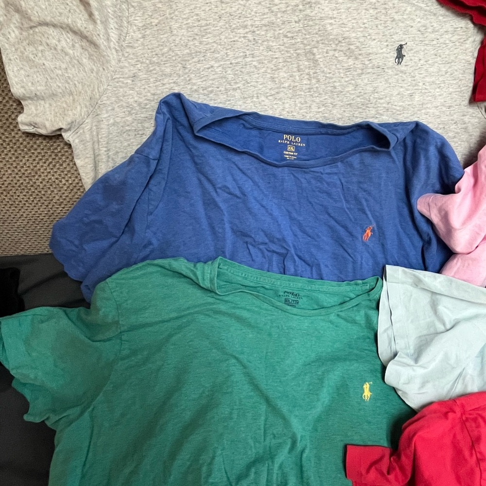 Polo by Ralph Lauren Men’s Short Sleeve Tees(7 total)/ 1 waffle knit long sleeve - Picture 3 of 3